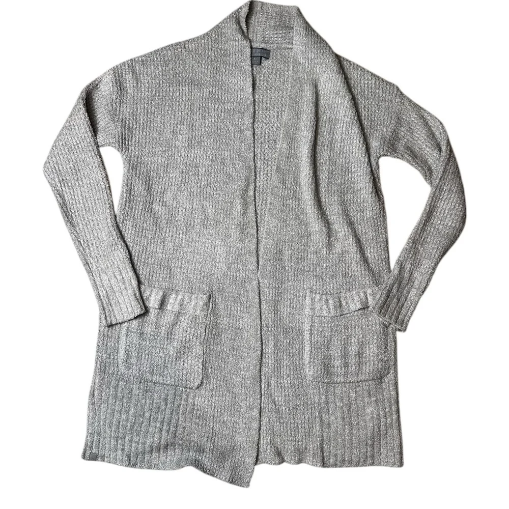 Barefoot Dreams CozyChic Lite Long Weekend Cardigan Waffle Knit Size XS - Picture 4 of 9